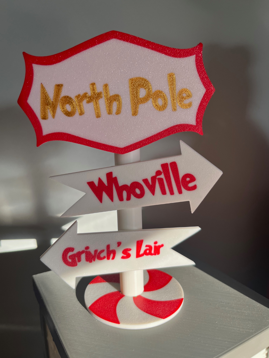 North Pole Whoville Grinch Sign Christmas Decor