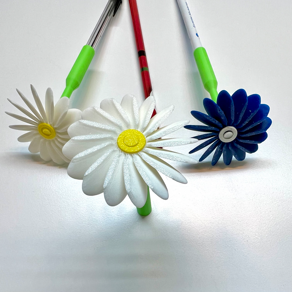Spinning Fidget Flower Pencil/Pen Topper