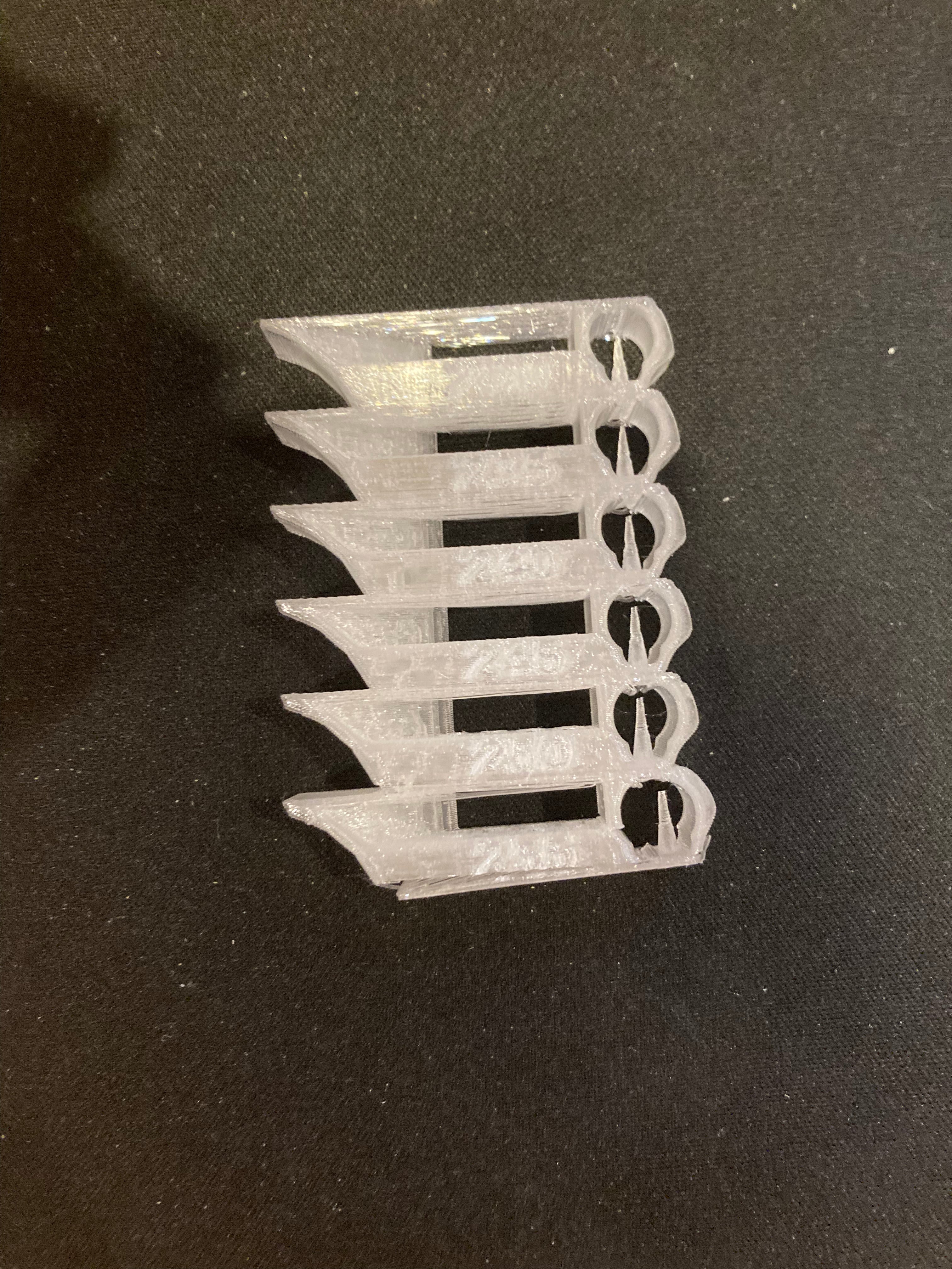 Bambu Studio PETG Temperature Test Tower