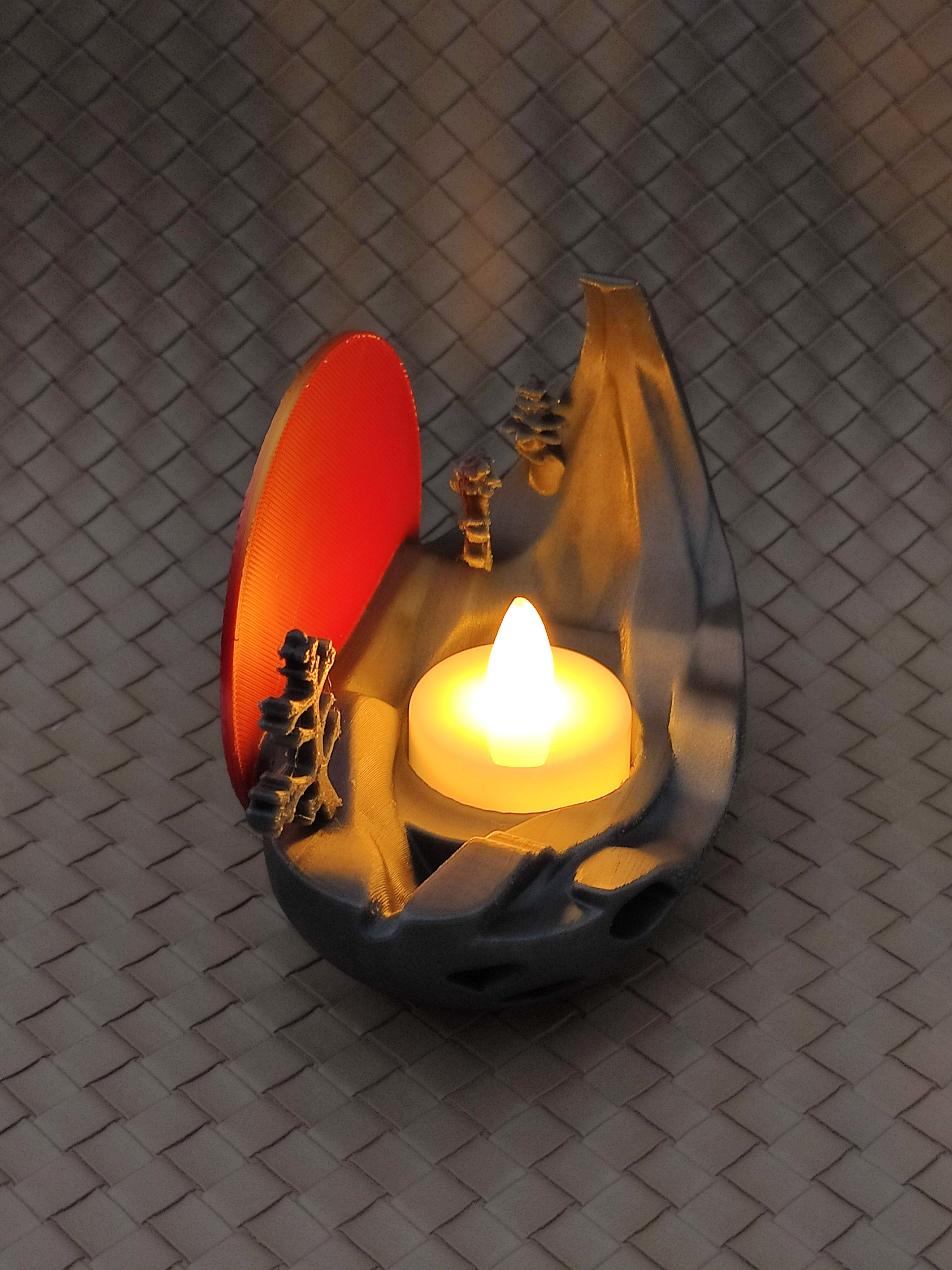 Sunset Hill - LED tea light holder (ams)