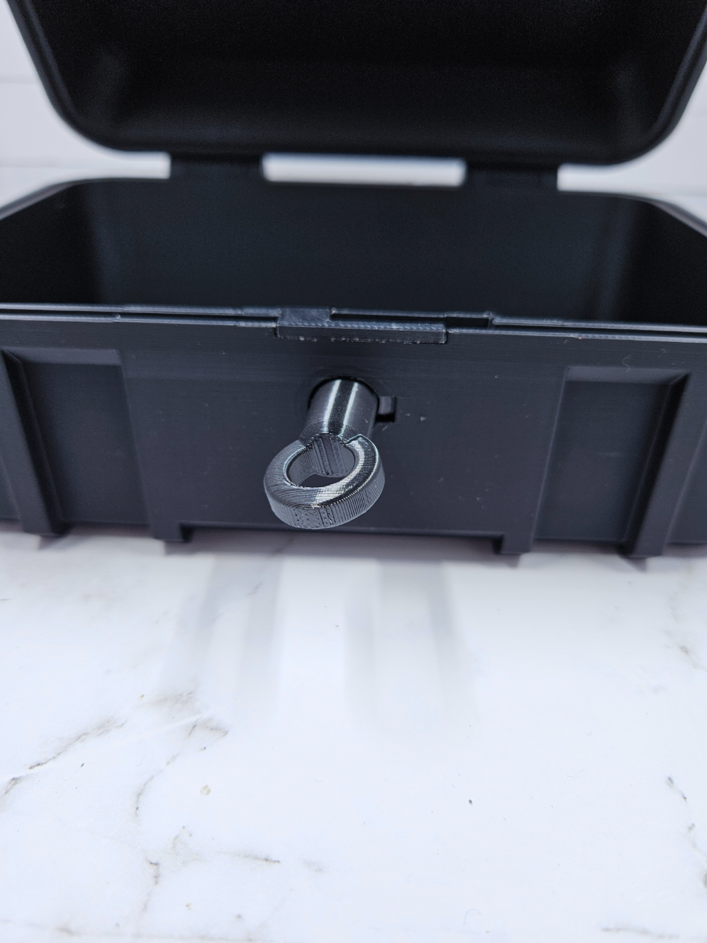 Rugged box with tumbler style key and lock