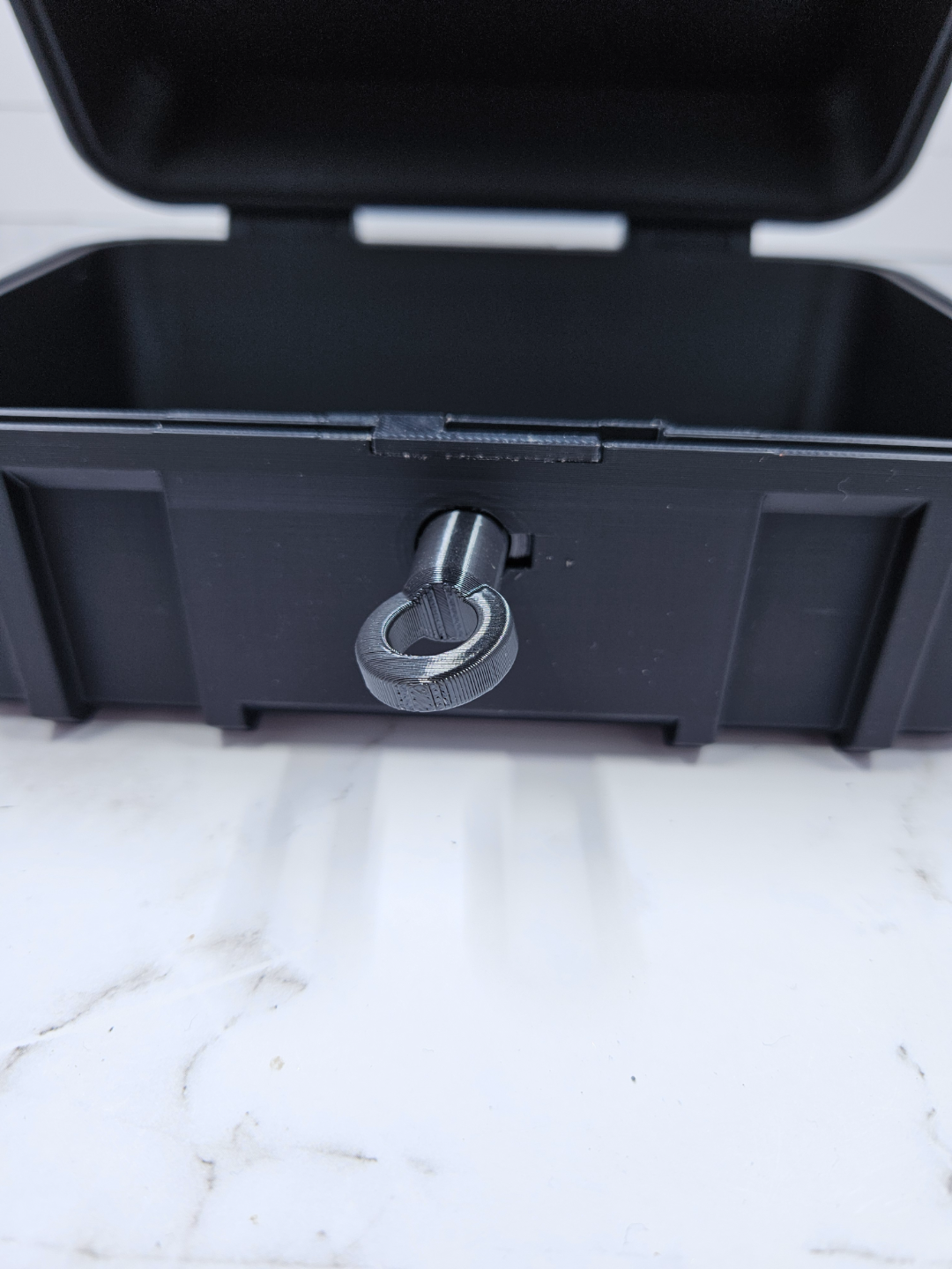 Rugged box with tumbler style key and lock