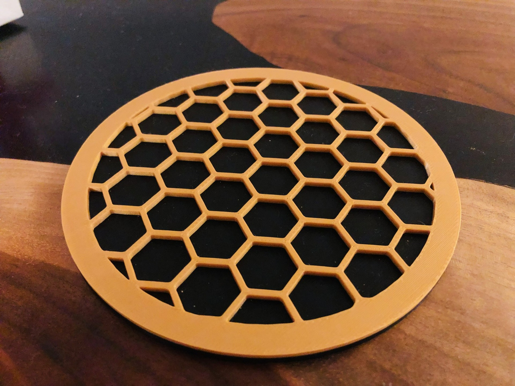 Coaster Hexagon with wall