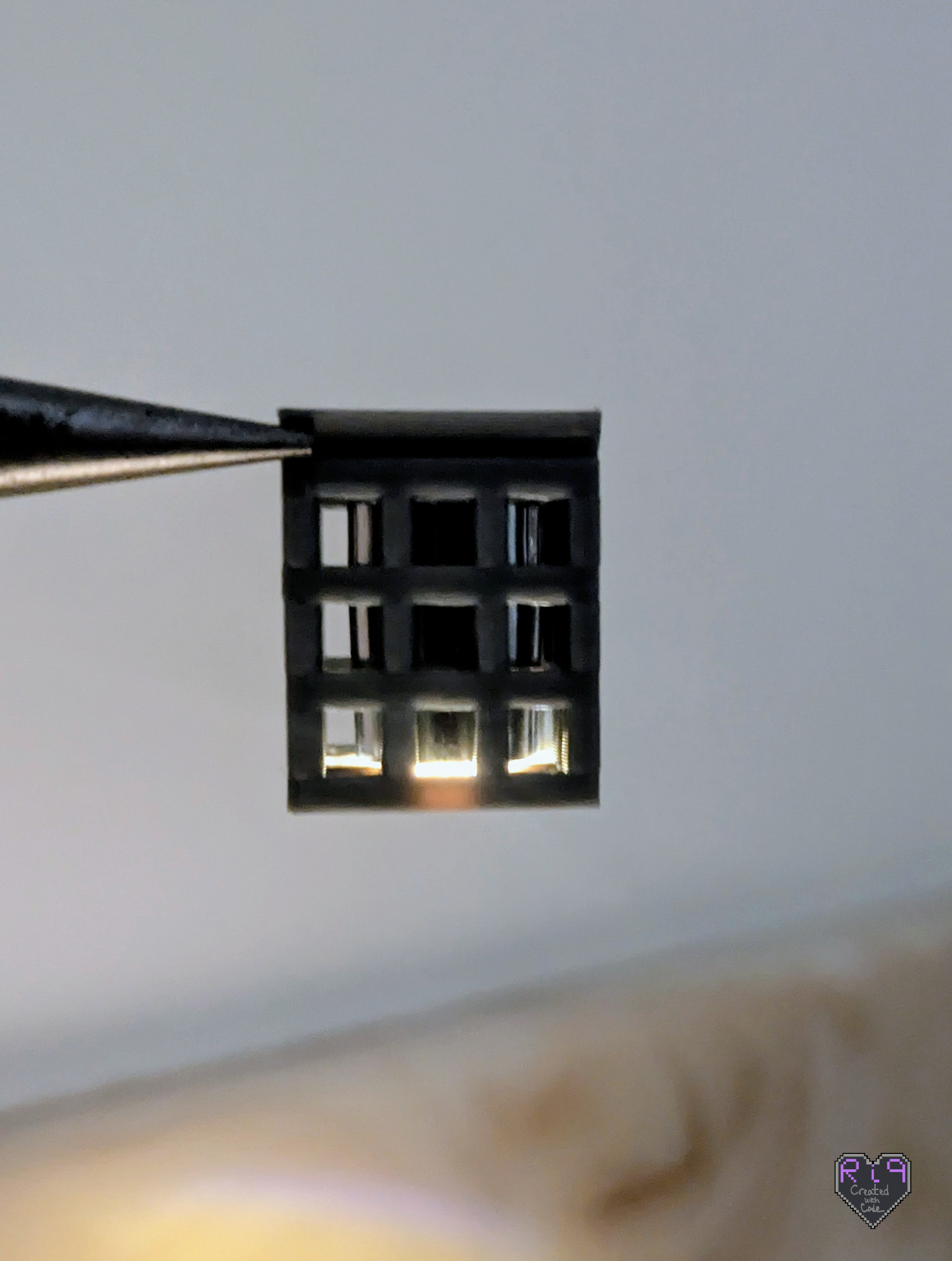 Mirror Frame and Light for Dollhouse/Display Room