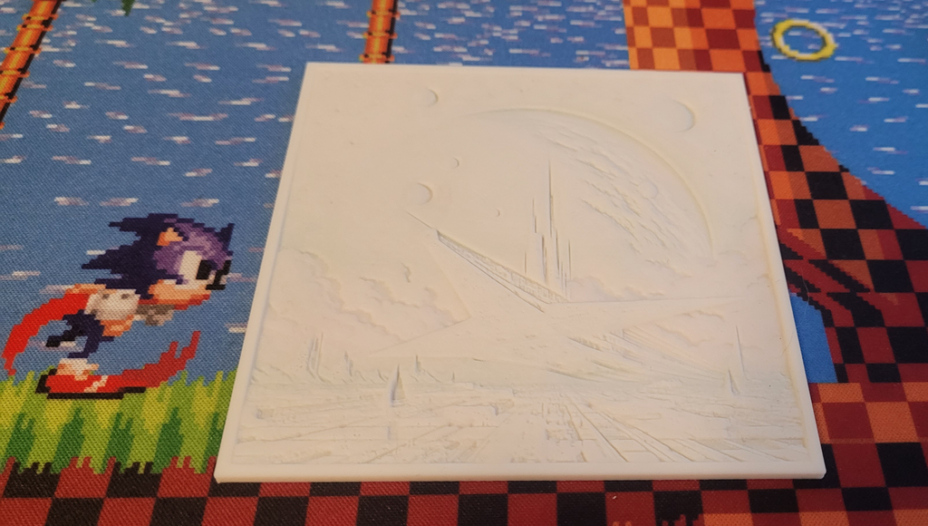 100x100 Spaceship Lithophane