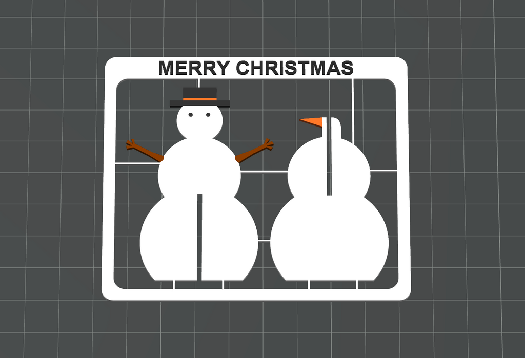 Christmas snowman kit card