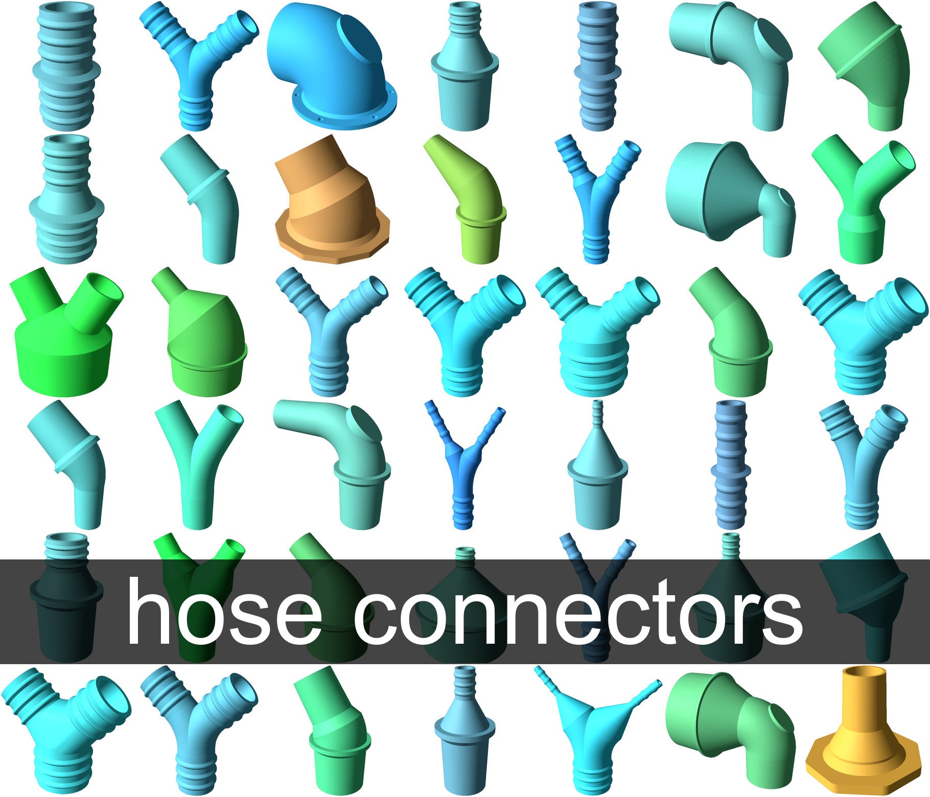 Parametric vacuum hose connector