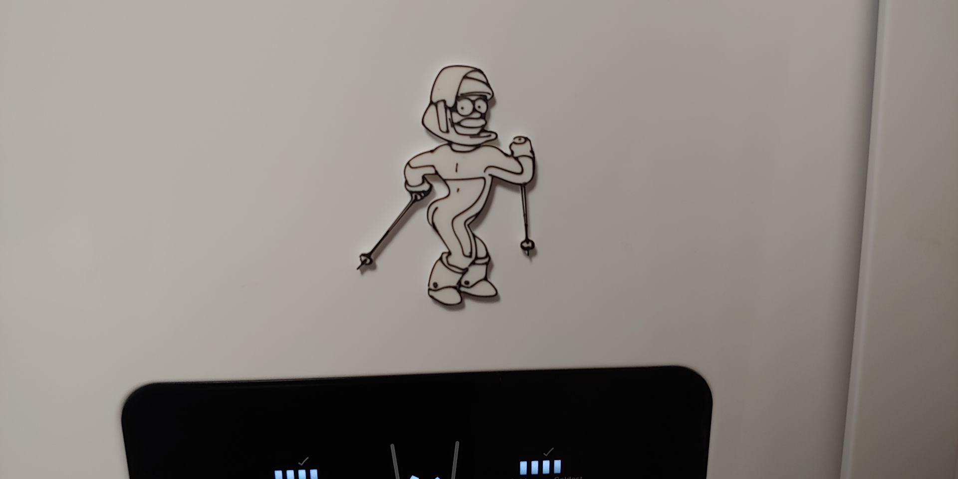 Ned Flanders Skiing fridge magnet (No AMS Needed)