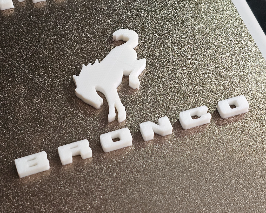 Ford Bronco Logo - 3D Printed Custom Design
