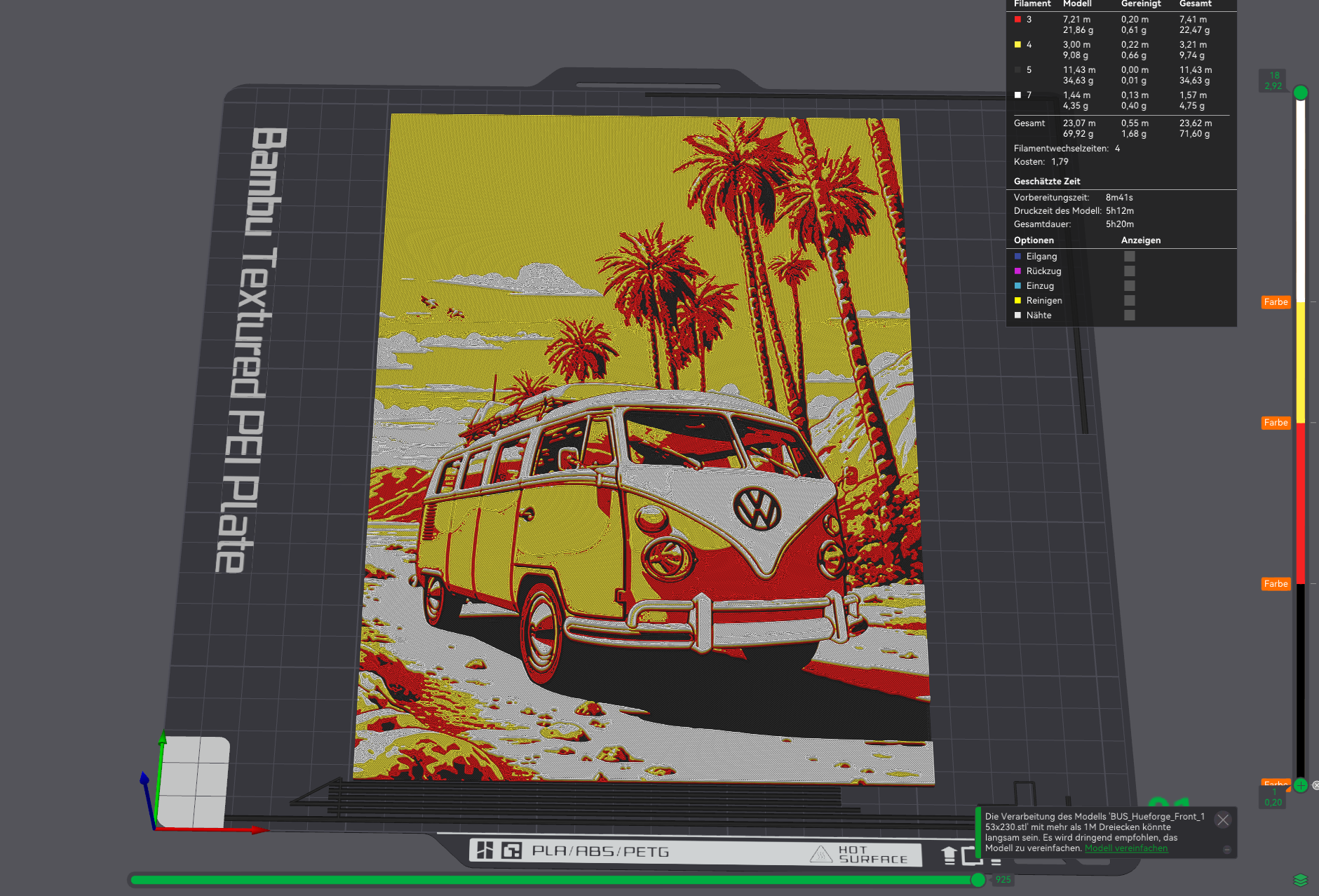 VW Bus Hueforge