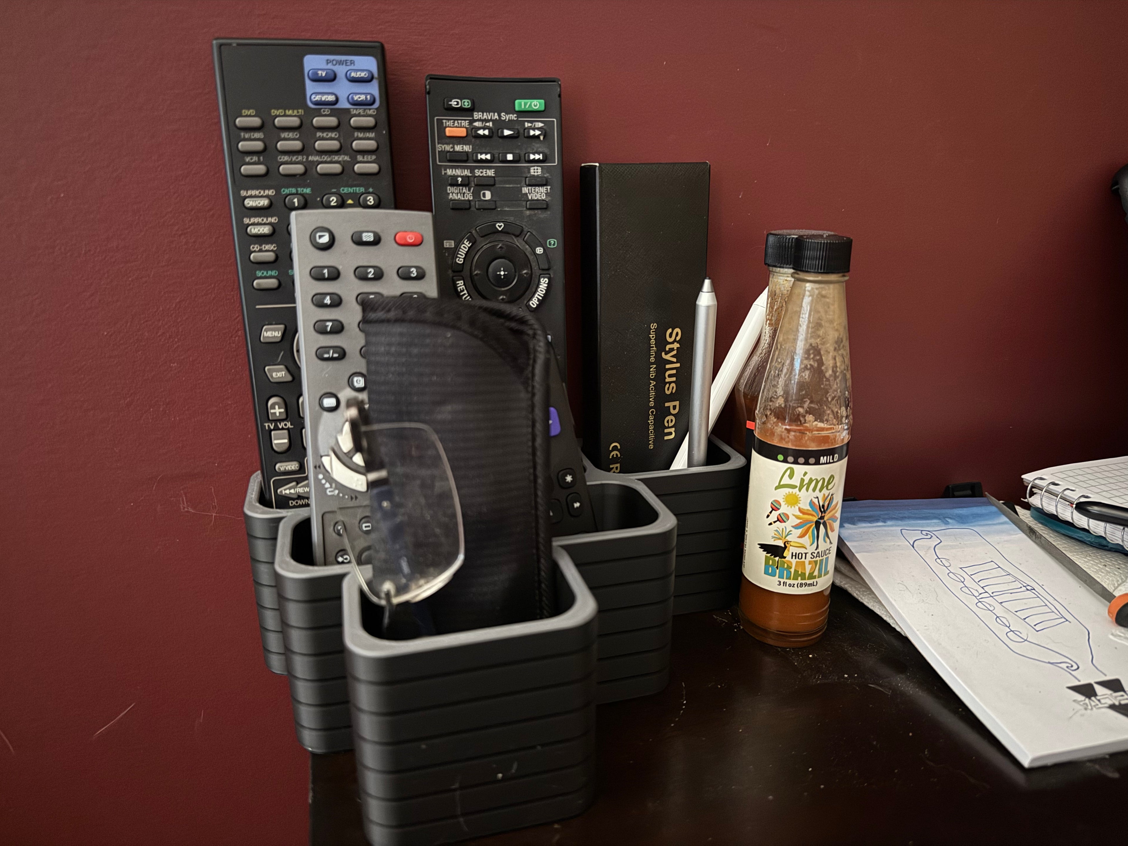 Remote Control Holder / Desk Caddy 6-bin