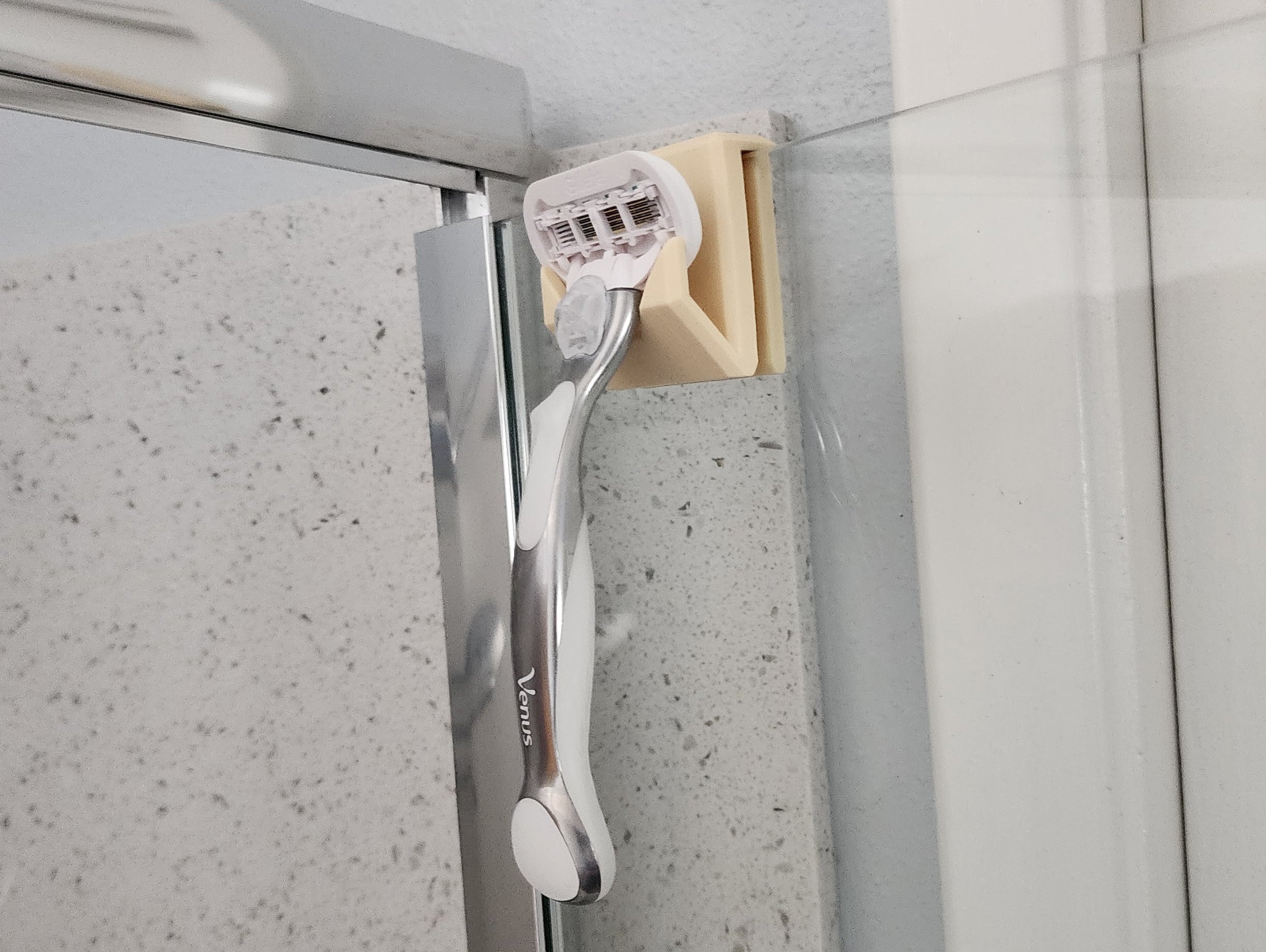 Shower Door Razor Holder - No Supports