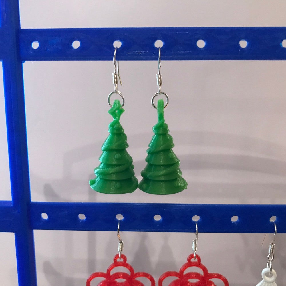 Christmas tree earrings single or multi colour