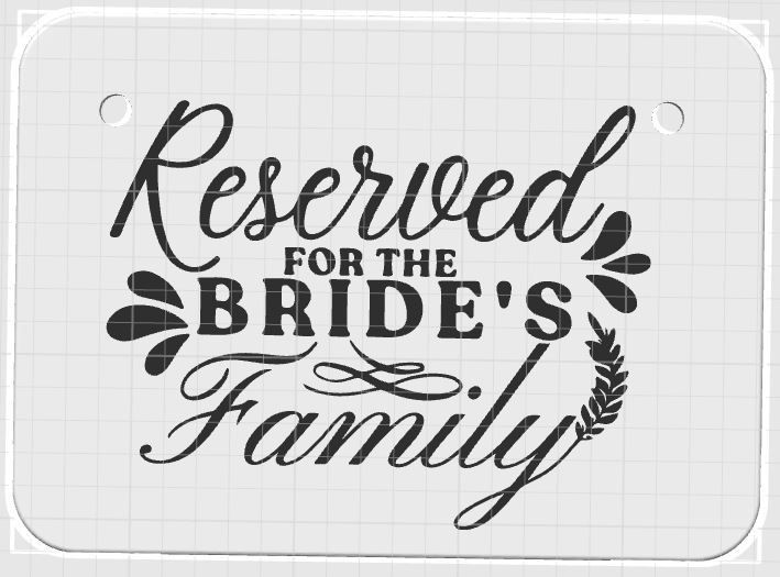 Reserved Chair Bride And Groom Wedding Sign