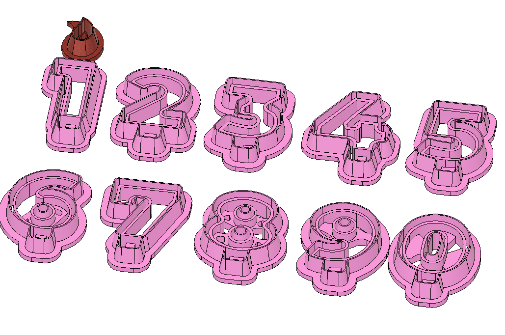 Birthday Number Candle Clay Cutter Set