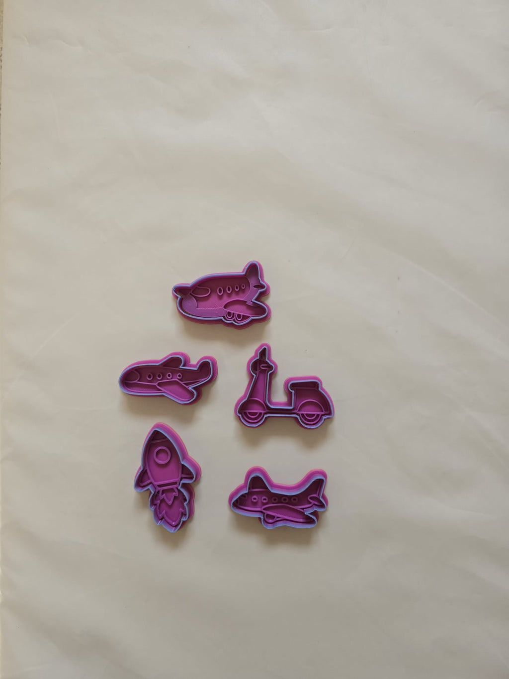 Vehicle Set 3 Cute Cookie Cutter Playdoh Clay Fun