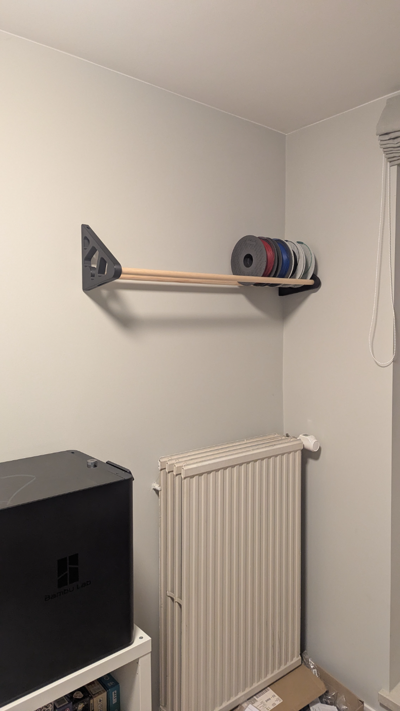 Filament Rack with Wooden Dowels