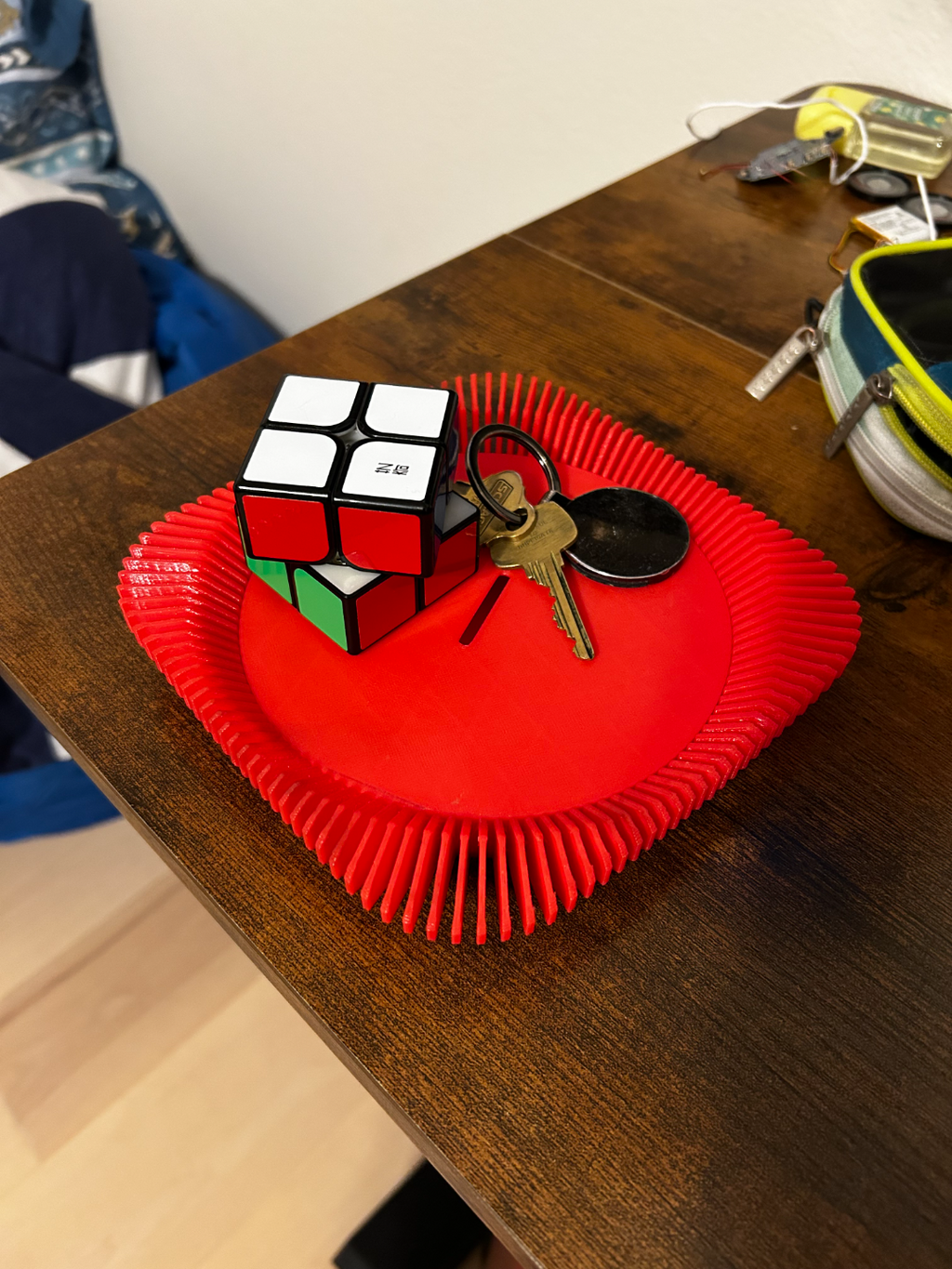 Ribbed Key / Coins Hallway Tray v2 (short)