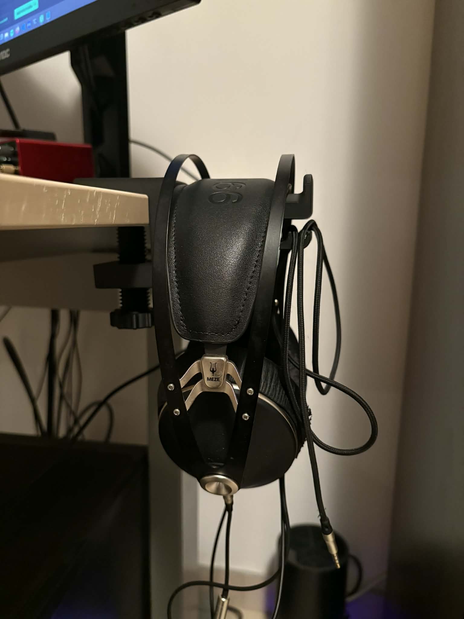 Long Desk Mount Headphone Holder