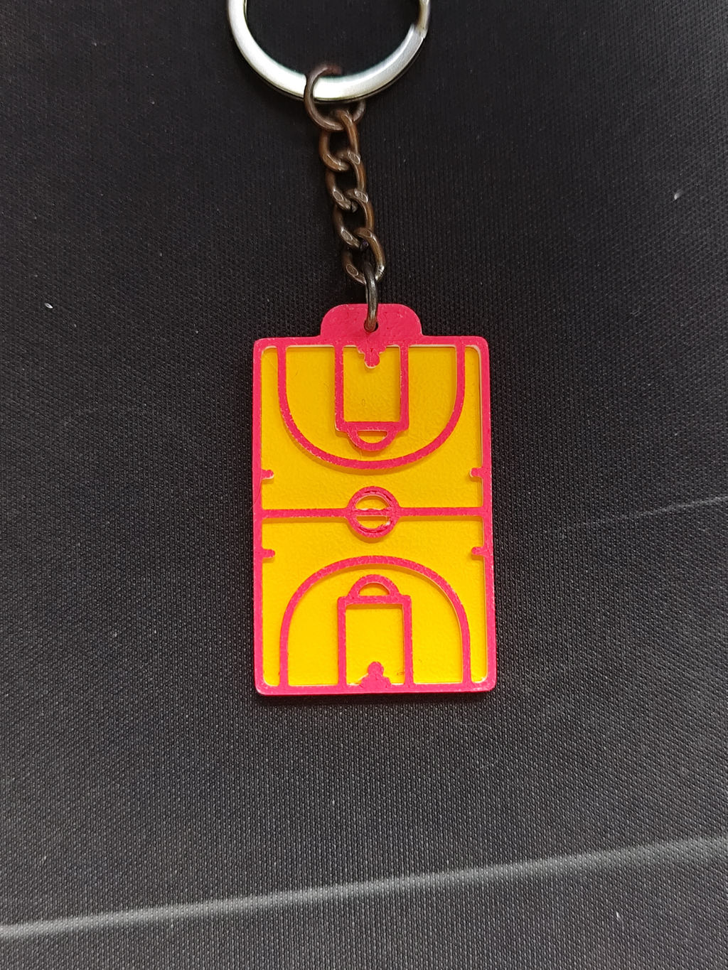 Basketball Court Keychain