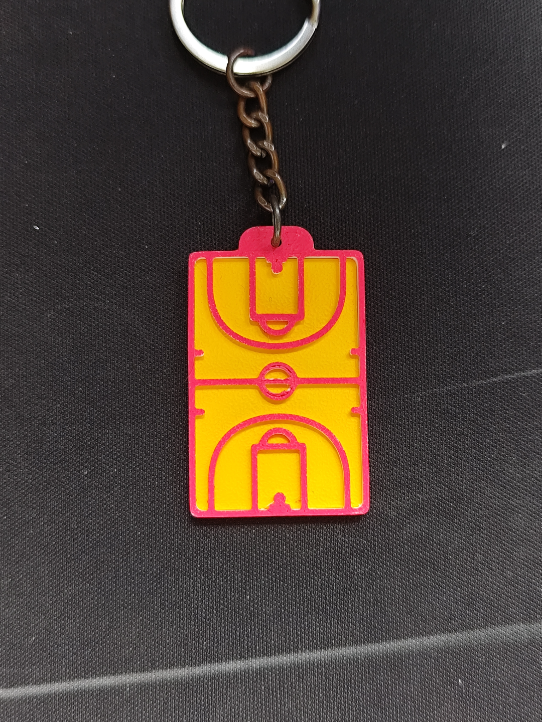 Basketball Court Keychain