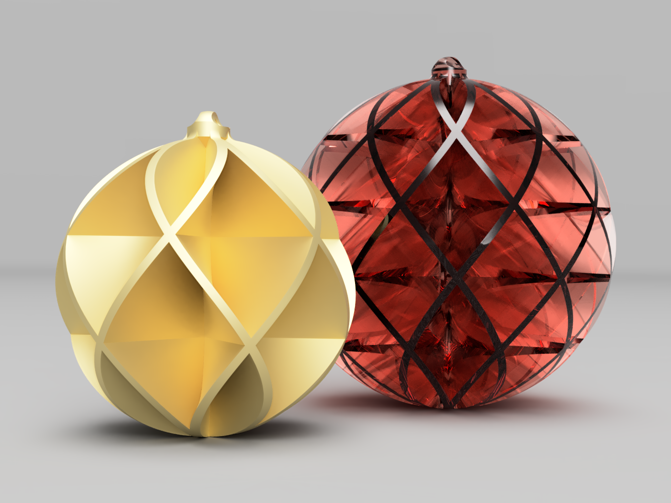 Christmas Ball, full cross ribs