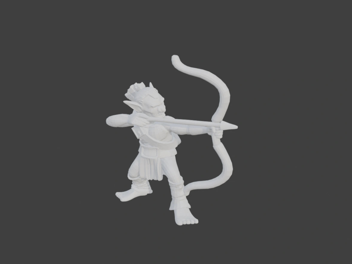 Goblin Archer - D&D Mini [23mm] [No Base]