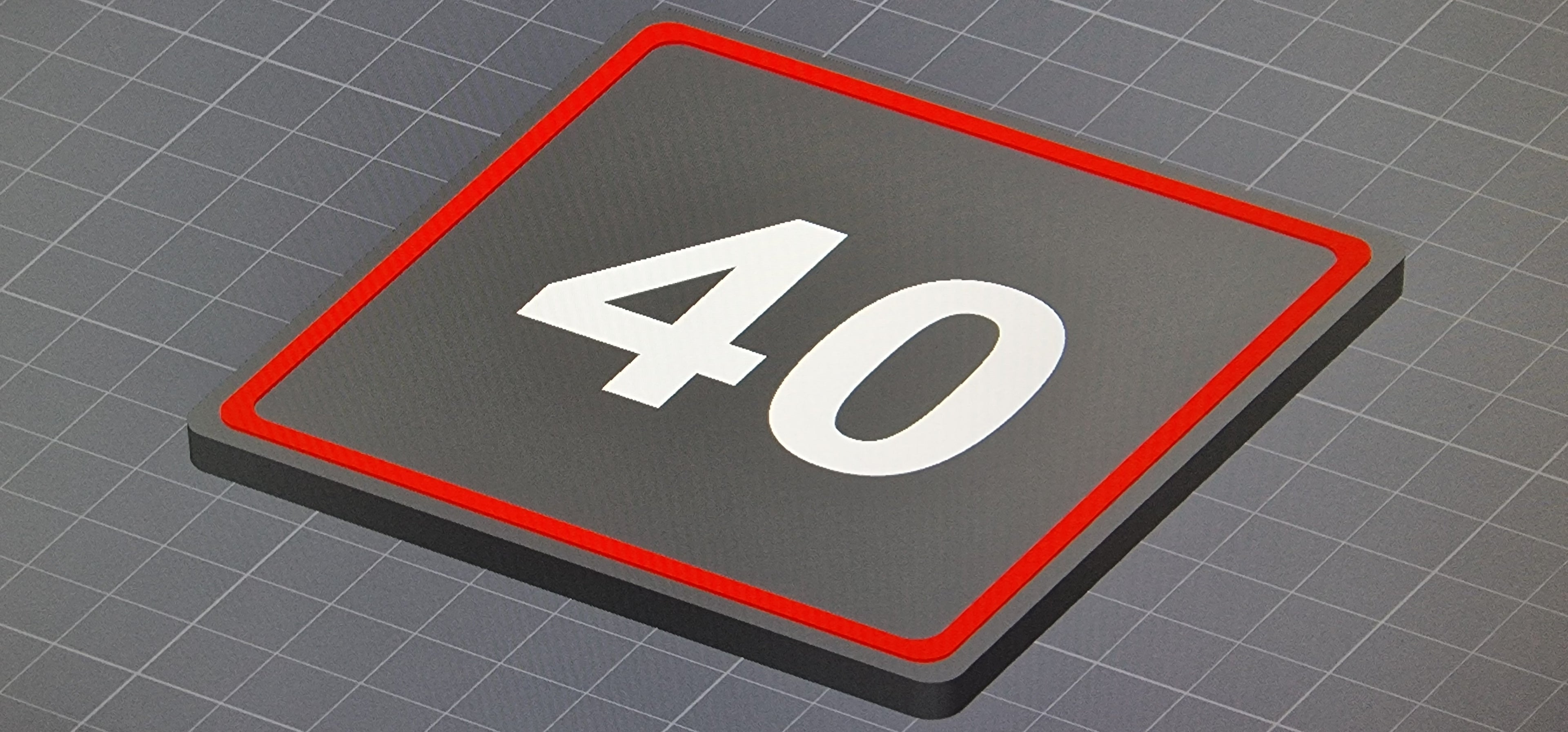 Square coaster (round corners) with lip