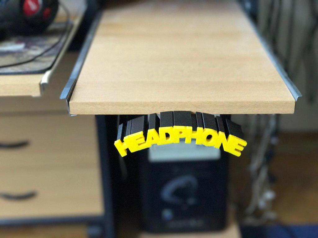 Headphone Holder for unter desk mount