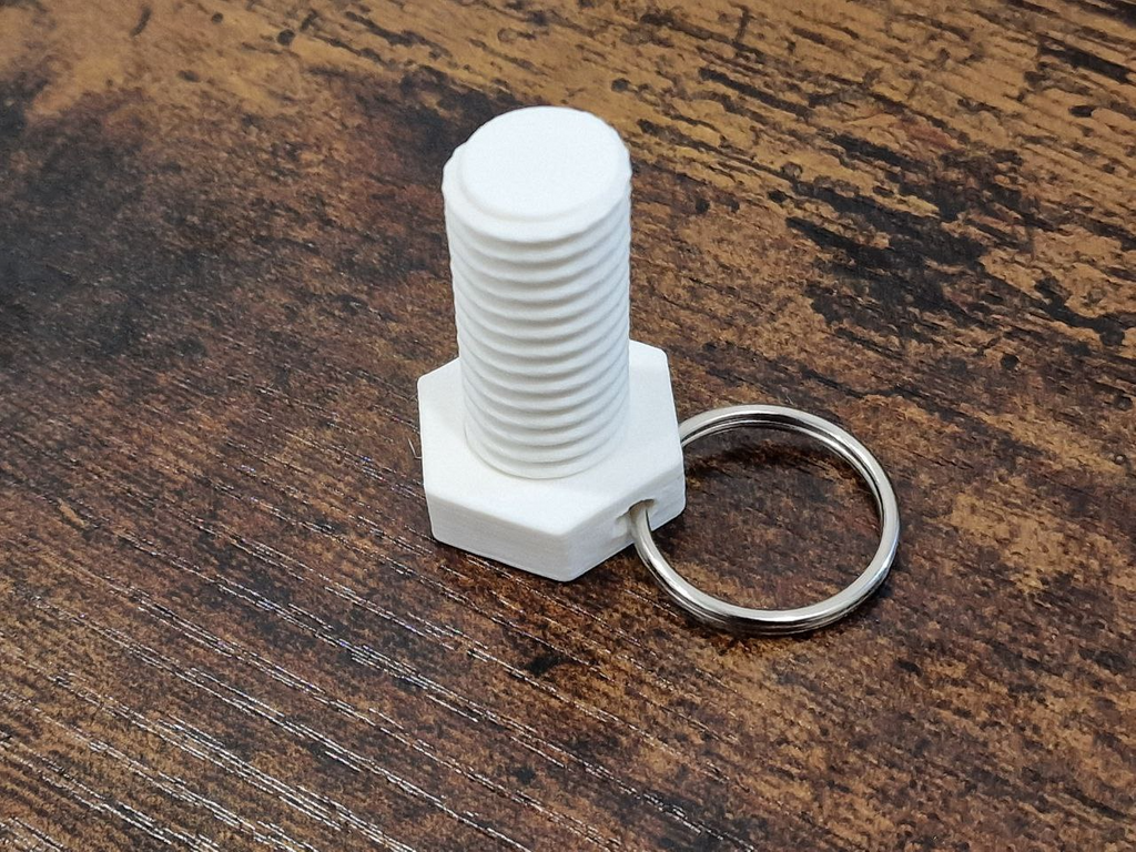 Bolt keychain with secret chamber