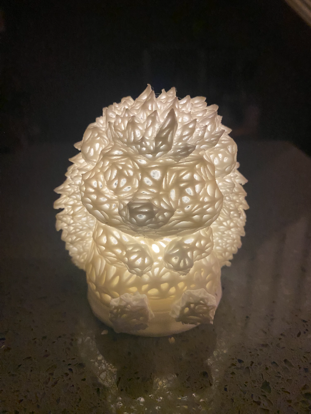 hedgehog tea light lamp