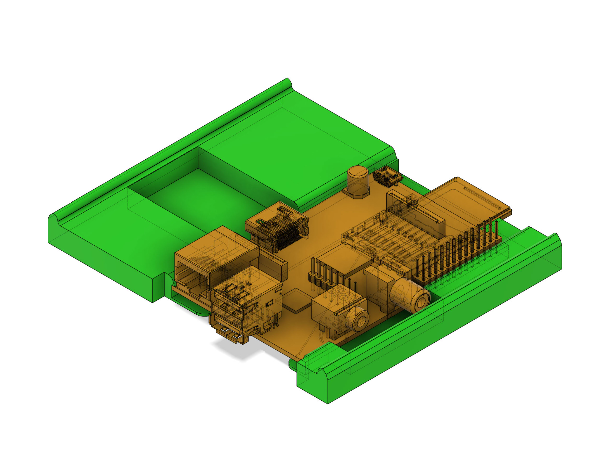 Raspberry Pi 3b Rev 1 Insert for RackMod 1U Slide