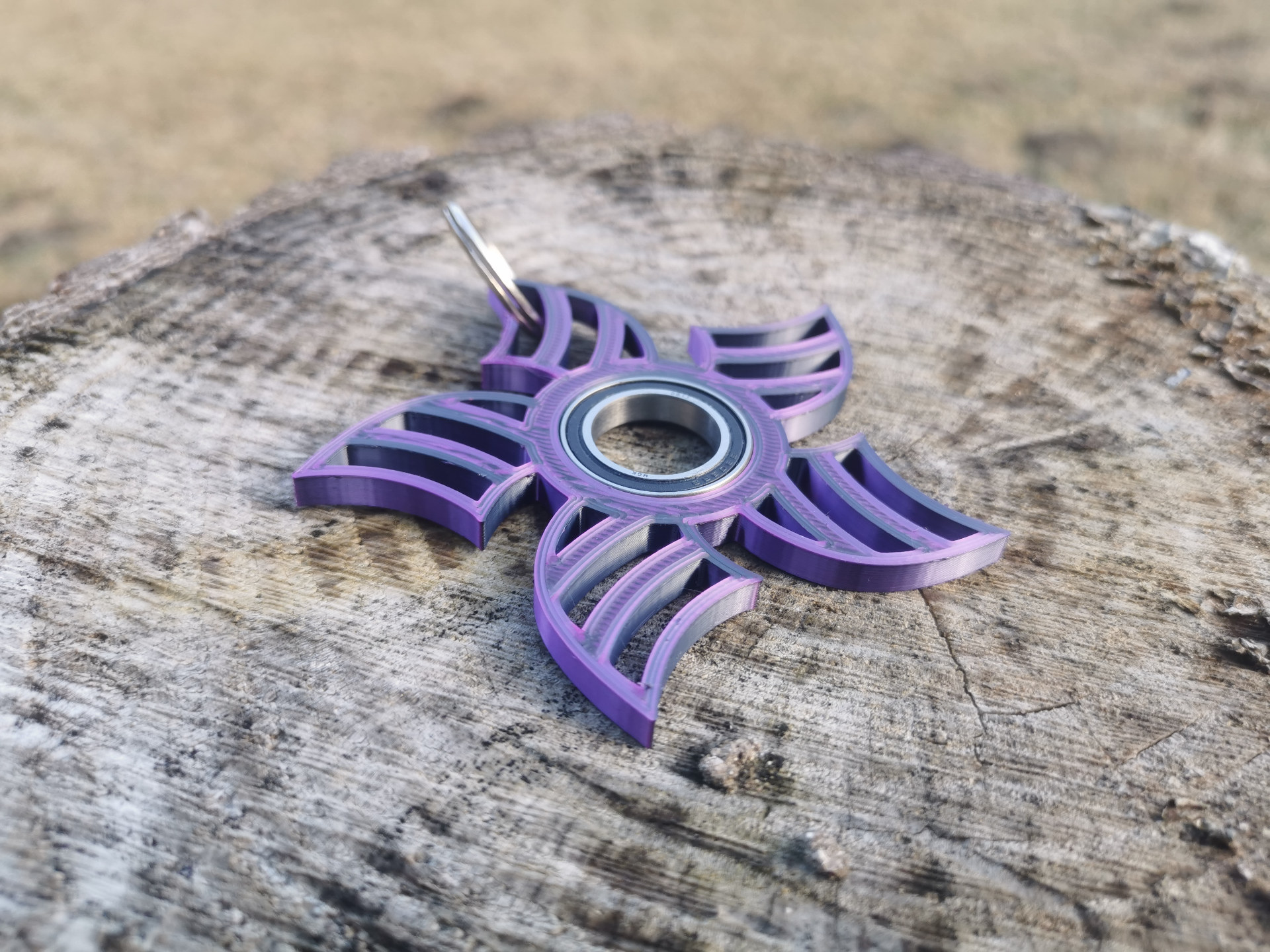Flower Shuriken Keychain