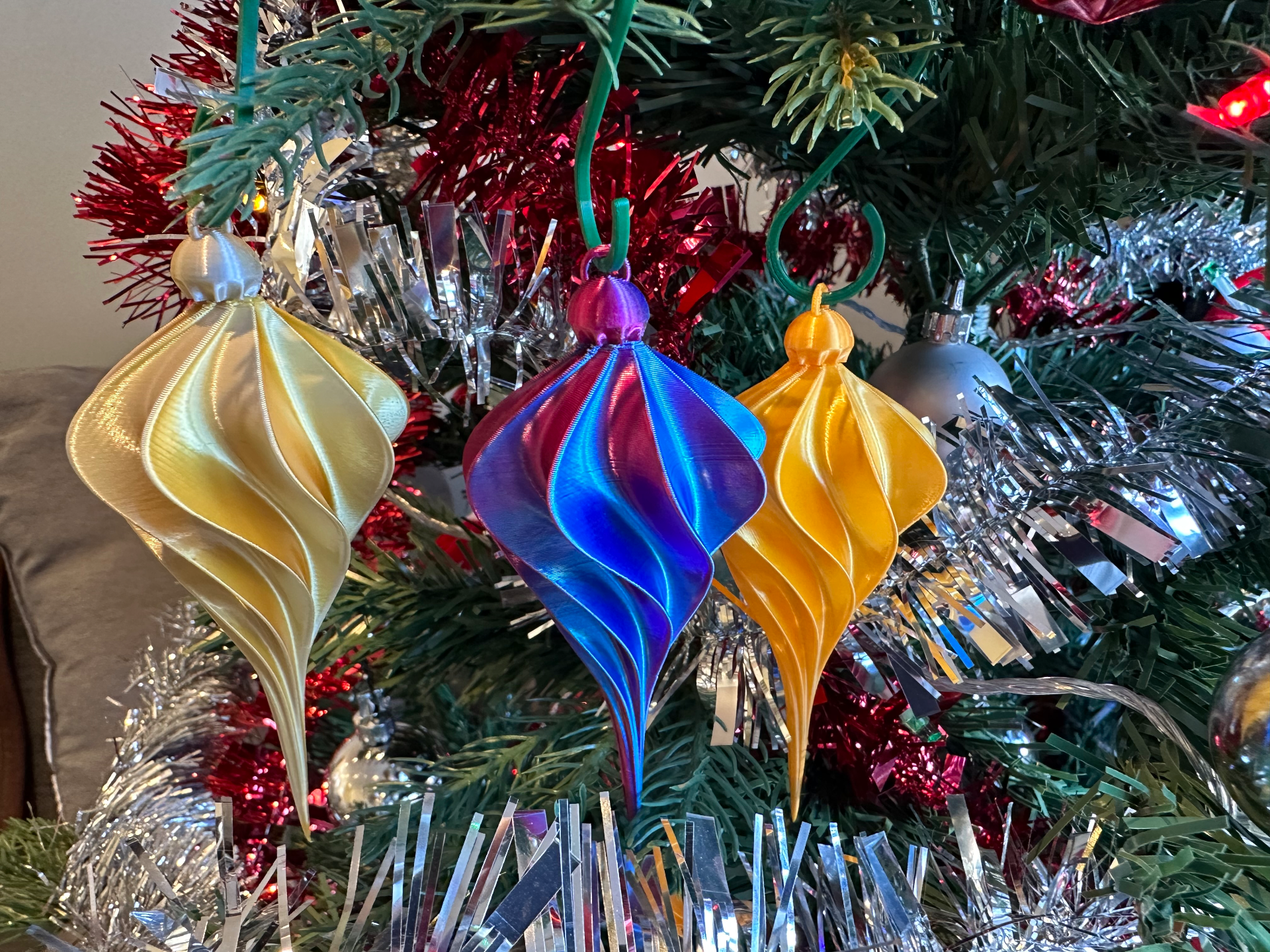 Christmas Tree Ornament 110 x 47mm (Nonagonal - 9 sided)