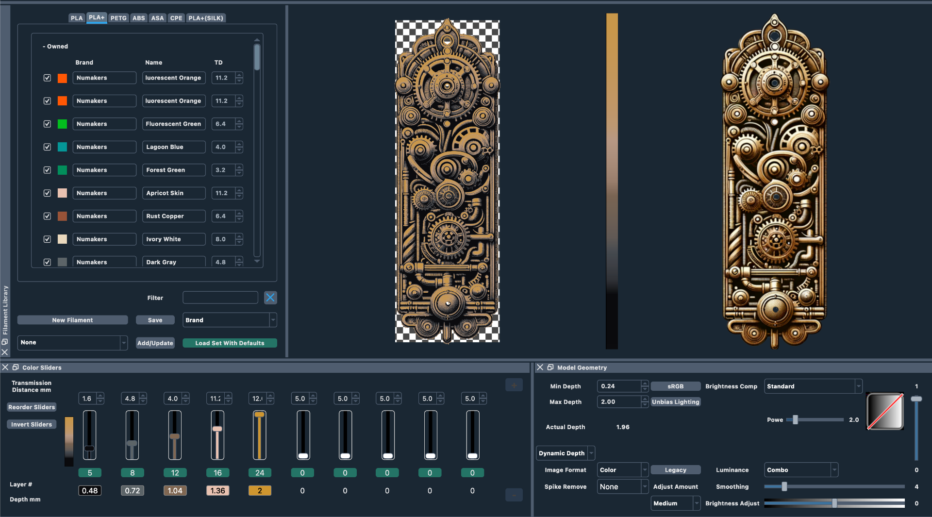 Steampunk Bookmark (HueForge)