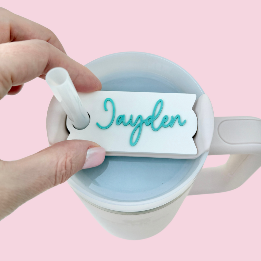 30oz Stanley Tumbler Topper | Cup Name Plate
