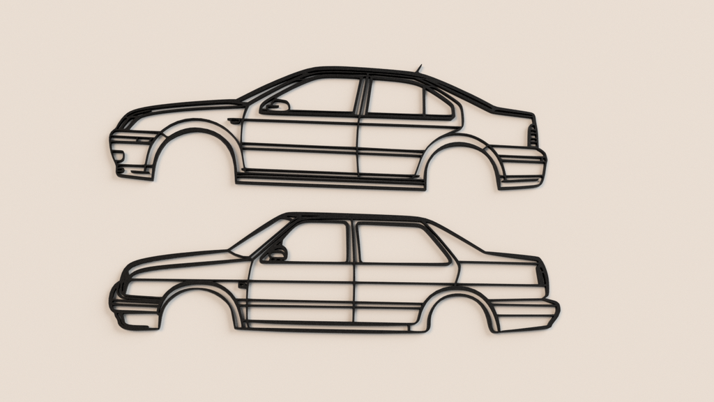 VW Jetta Models 2D wall art decor