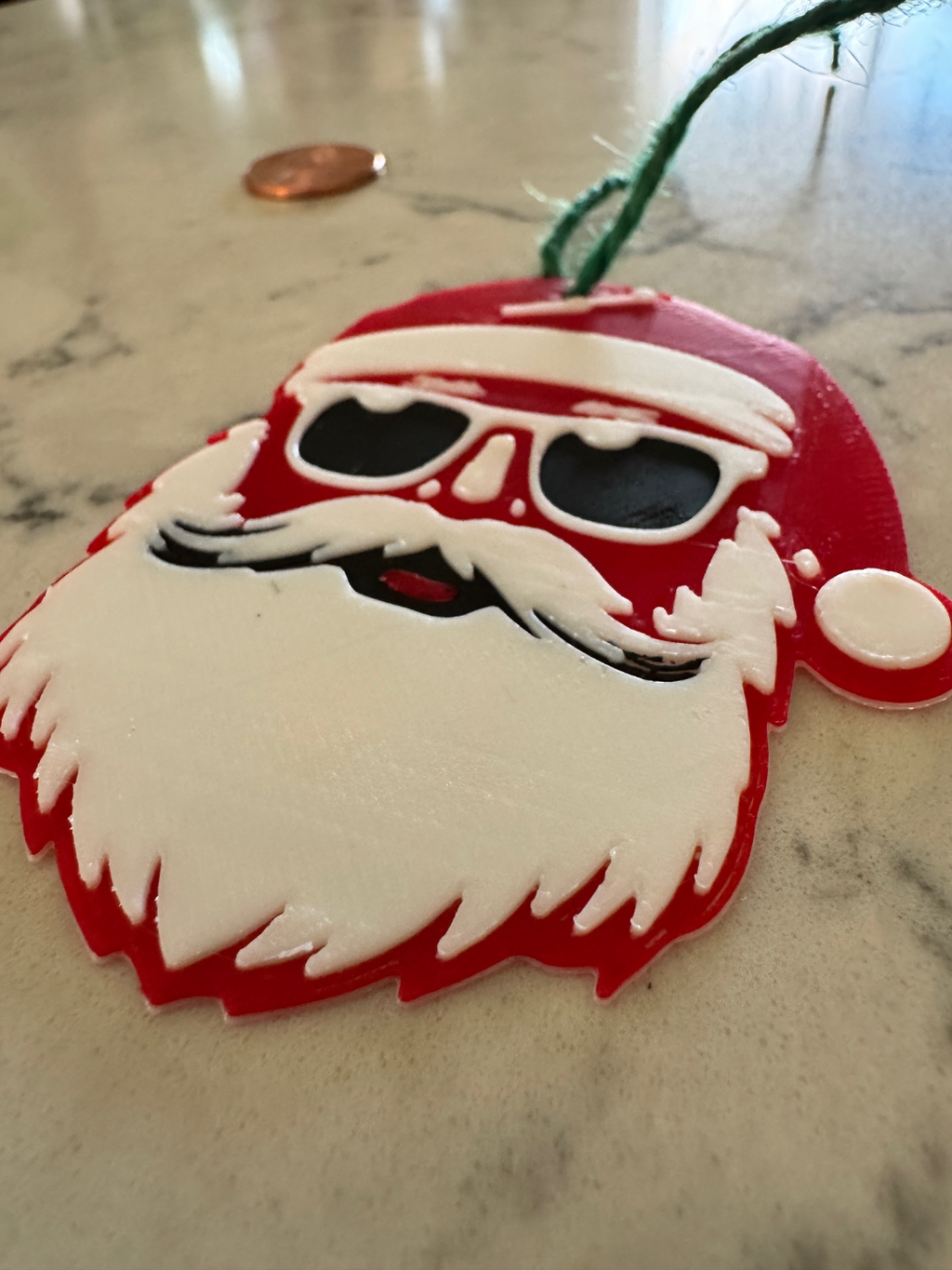 Cool Santa gift tag or tree ornament