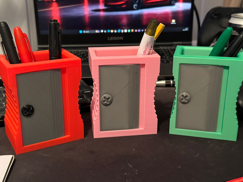 Pencil Sharpener desk organiser, Pen/Pencil Holder