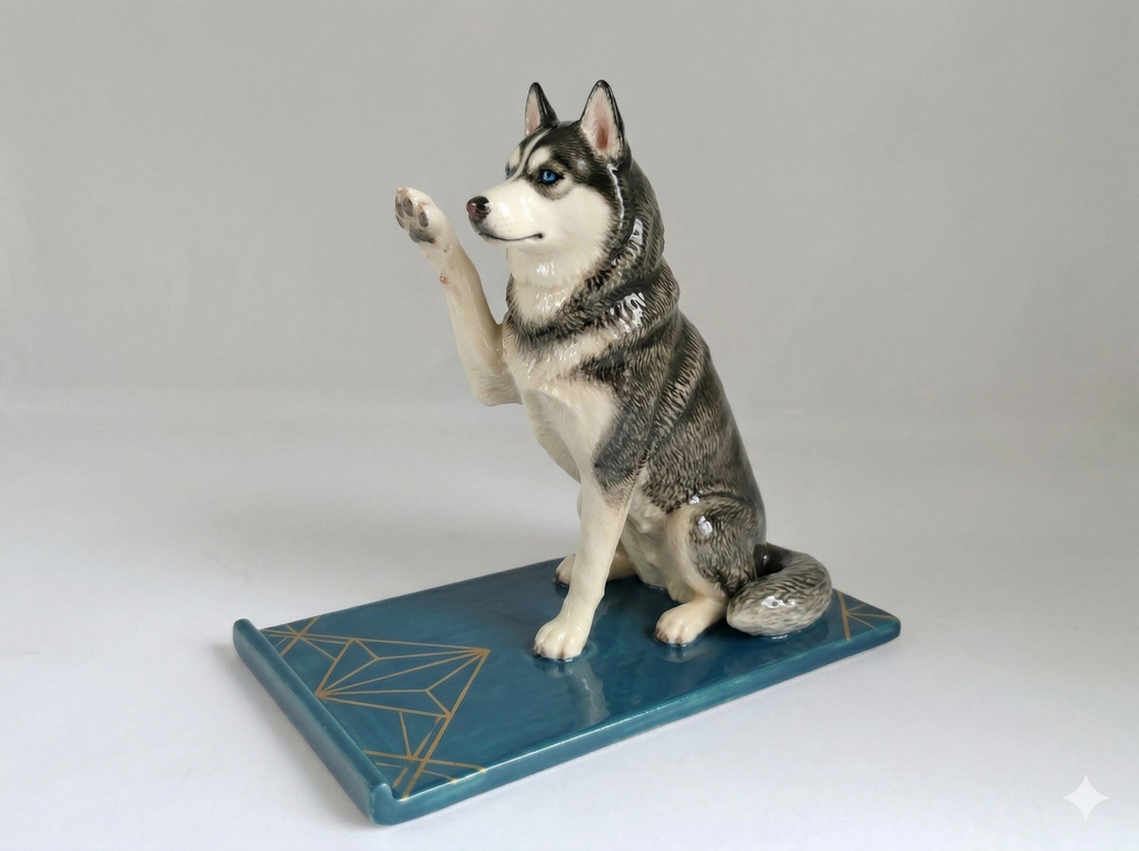 Siberian Husky Dog Phone Stand