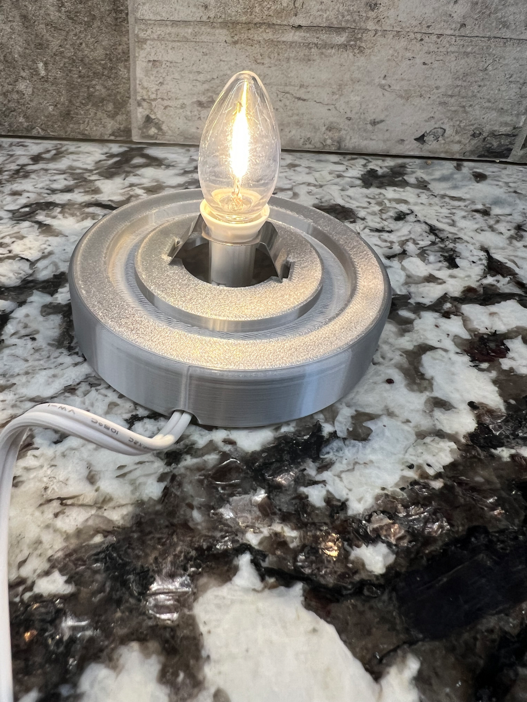 Lighted stand for Lithophane Globe