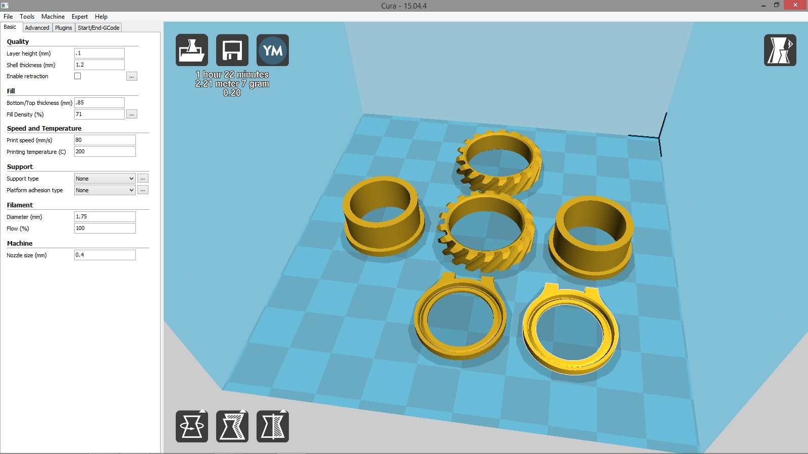 Small Helical Gear Fidget Toy