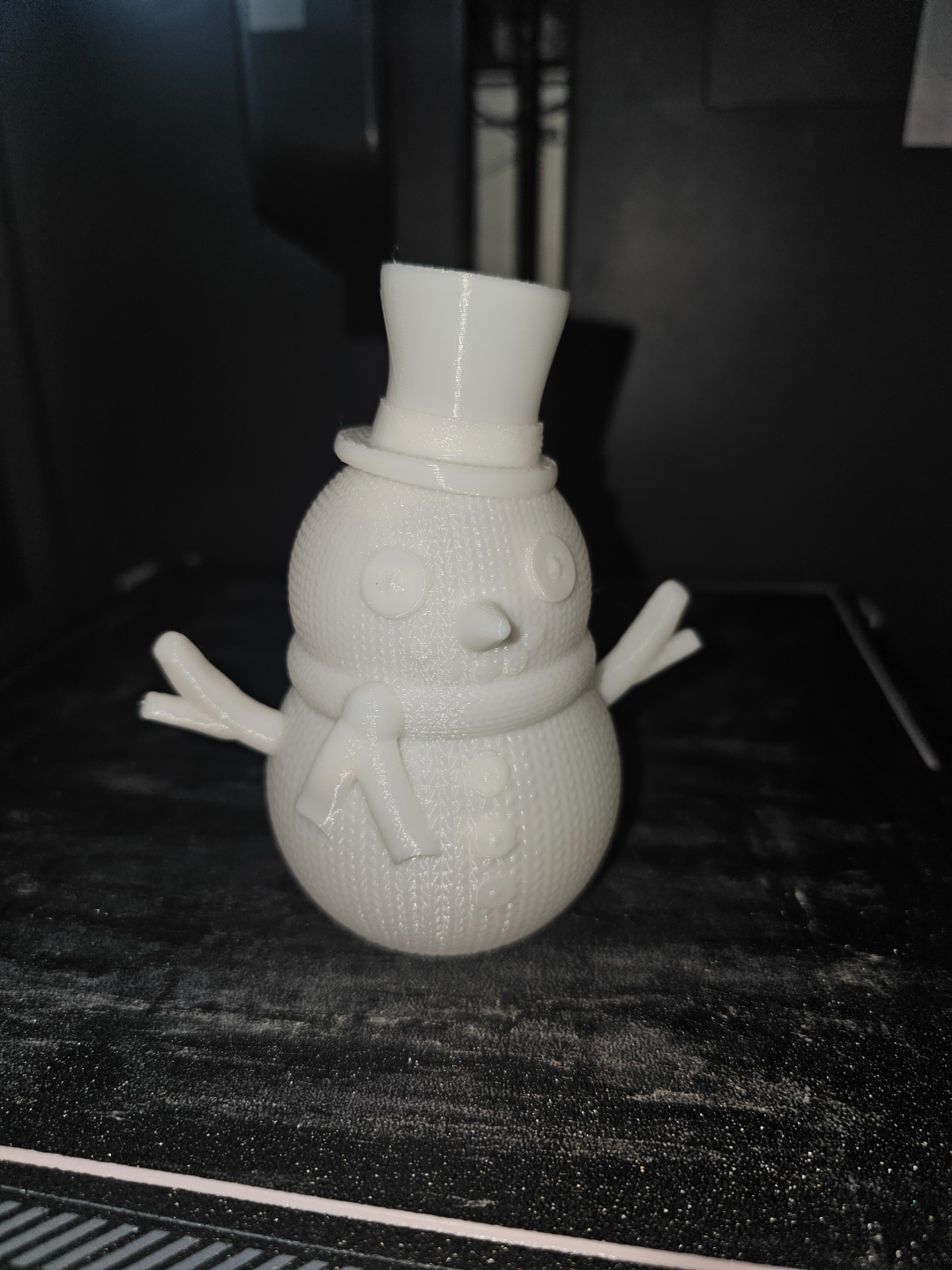 snowman CHUBBS knit LED tea light Lamp