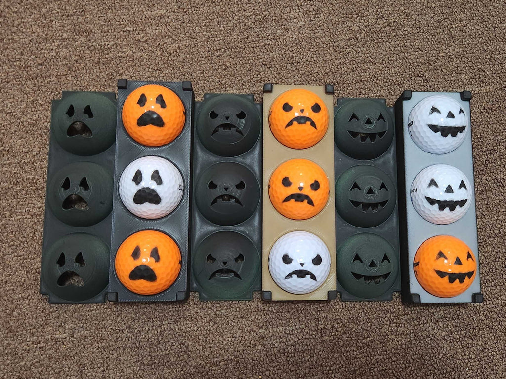 Halloween golf ball stencils