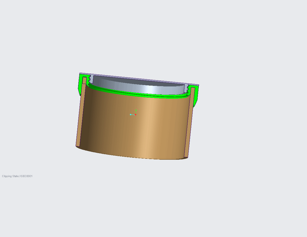 Overture spool core screw on container lid