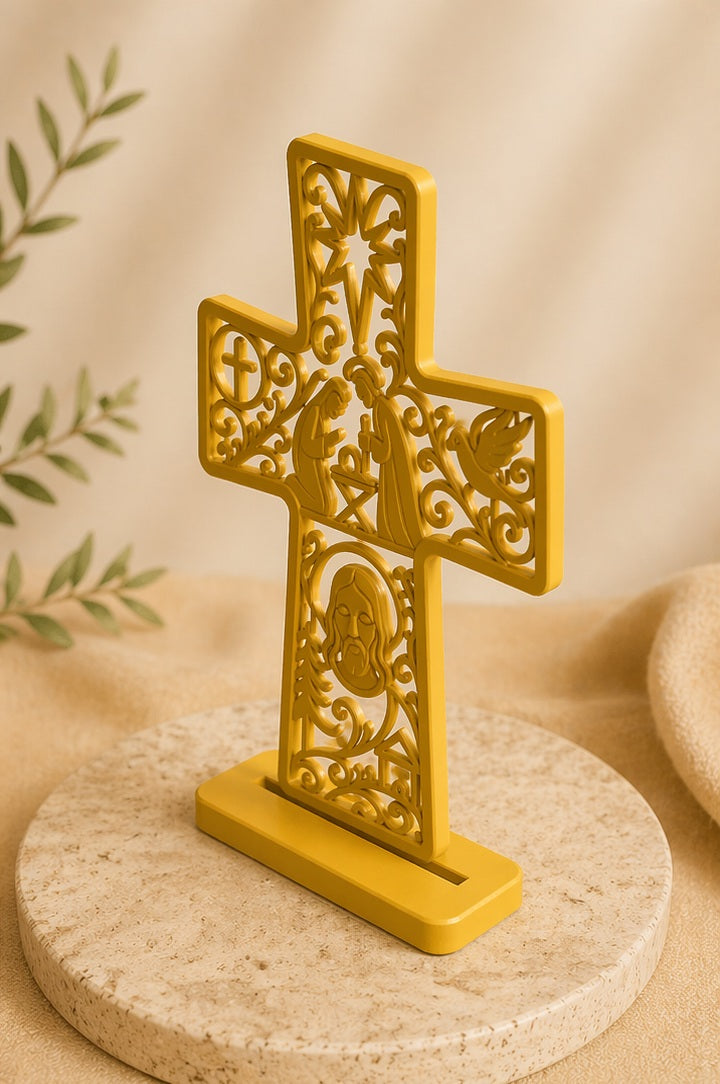 Cruz Decorativa Religiosa(Jesus) - Base Encaixável
