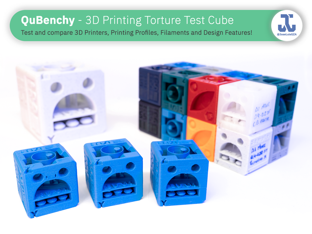 QuBenchy - 3D Printing Torture Test Cube