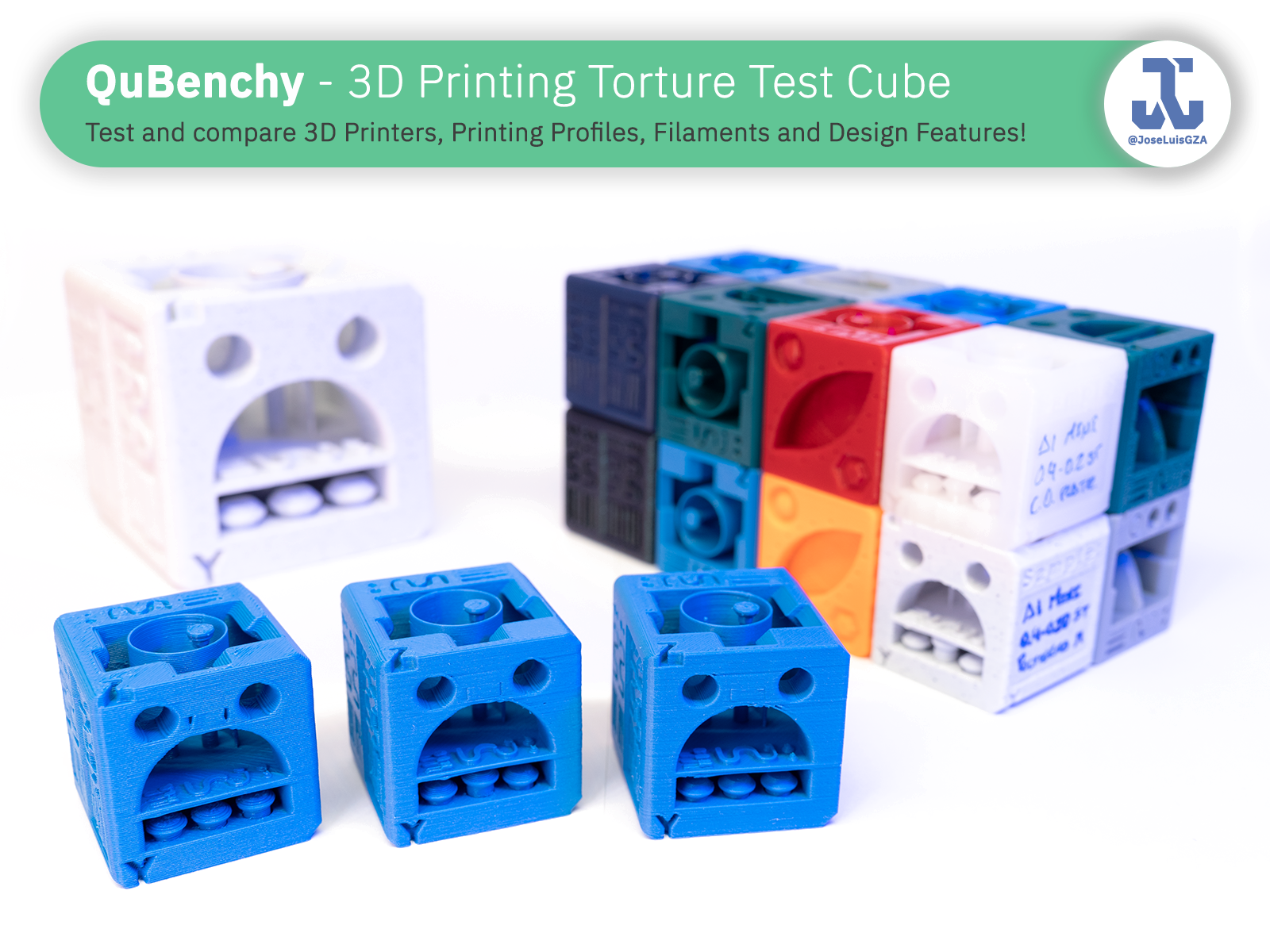QuBenchy - 3D Printing Torture Test Cube