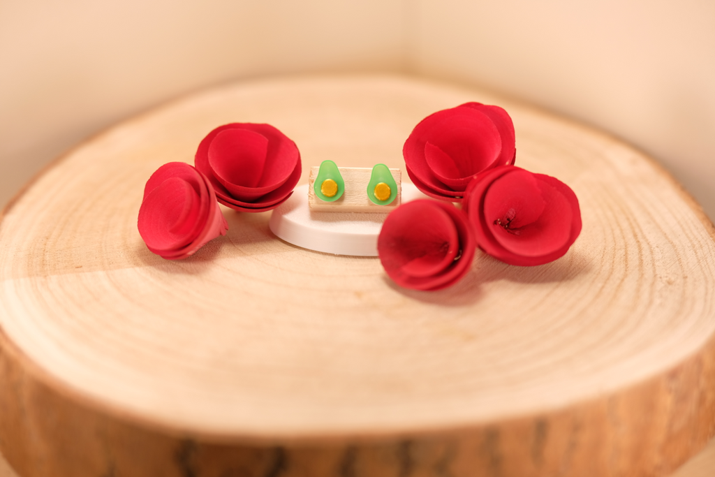 Avocado earrings - stud and pendants