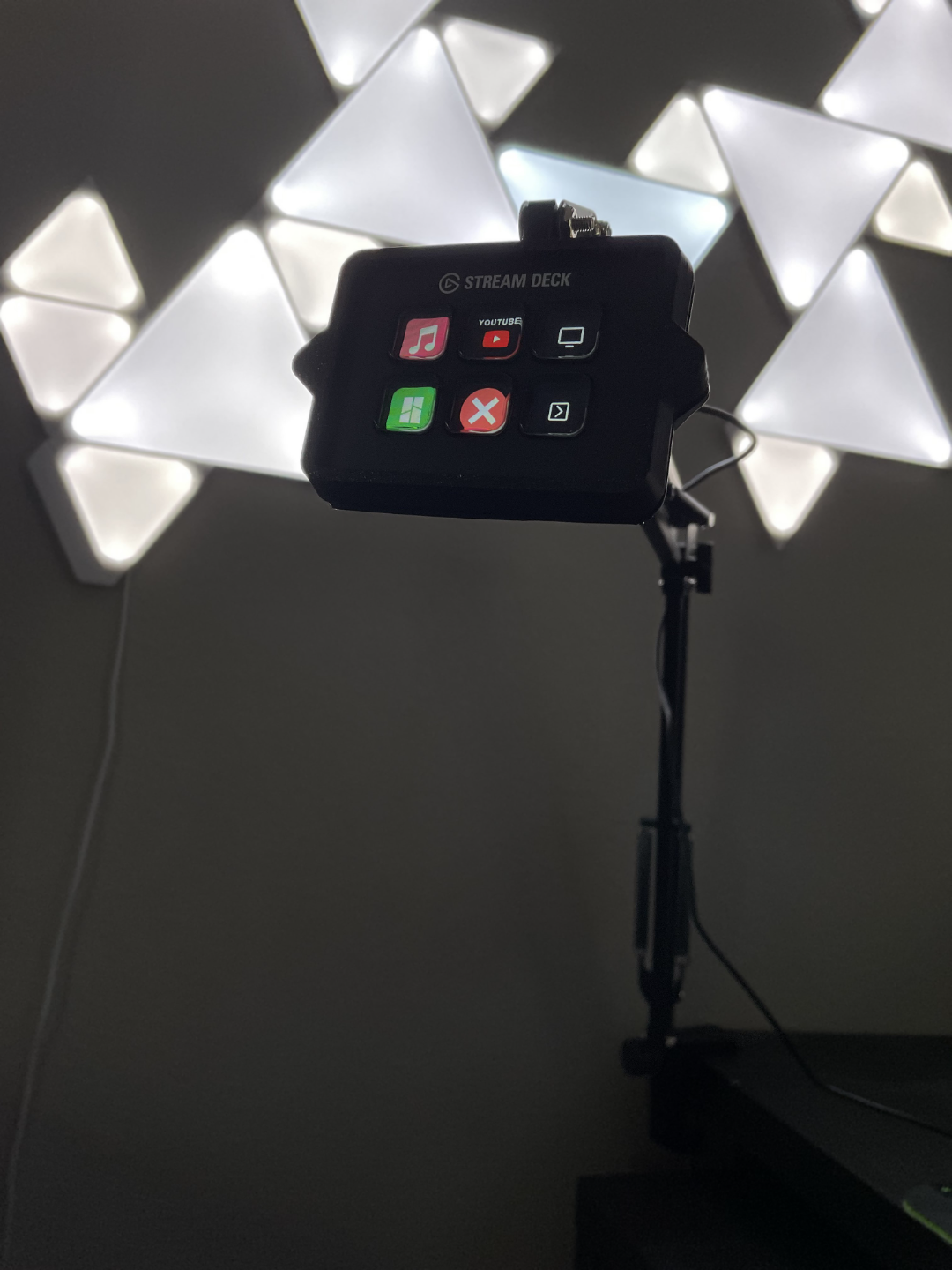 Elgato Stream Deck Mini Mount For Microphone Arm.